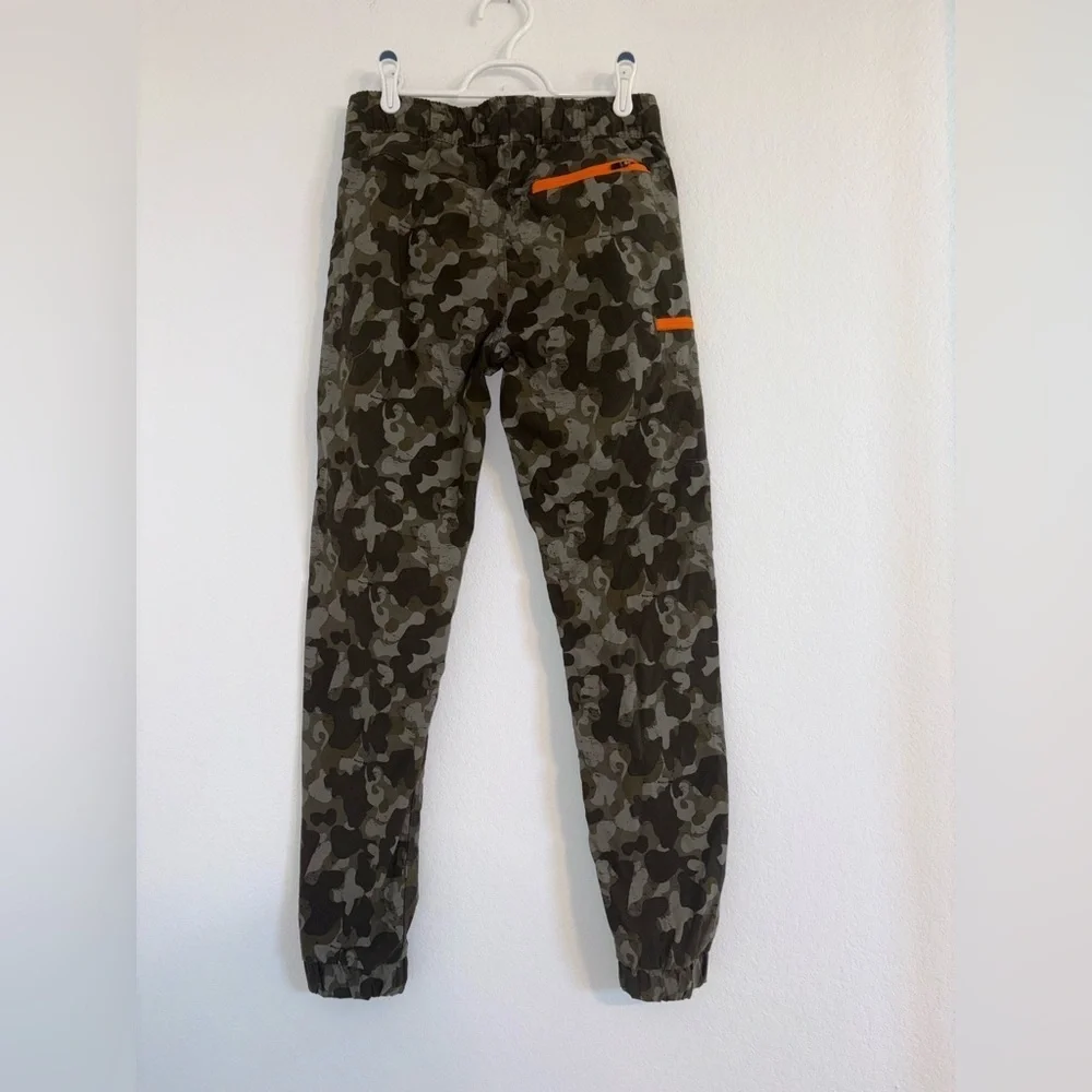 Weatherproof Vintage Youth Boys Green Camo Tech Jogger Pants